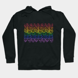 Rainbow Cats (Horizontal Stripe) Hoodie